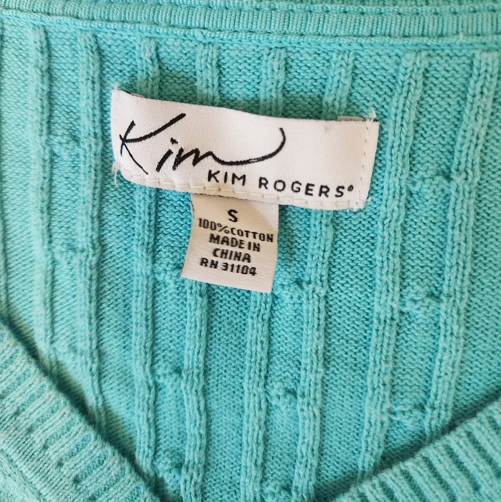 Blue Cable Knit Sweater